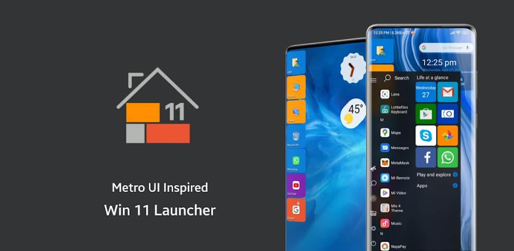 Cover Image of Win 11 Launcher v8.97 MOD APK (Pro Unlocked)