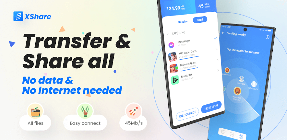 Cover Image of XShare v3.7.0.001 MOD APK (No ADS)